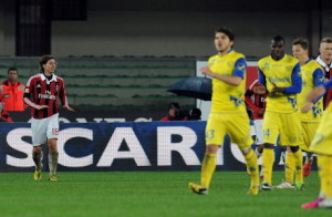 Riccardo Montolivo against Chievo Verona